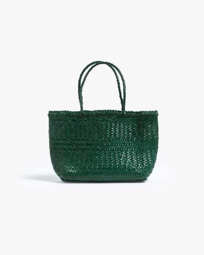 Basket Case Mini Leather Bag Forest Skirt - Green