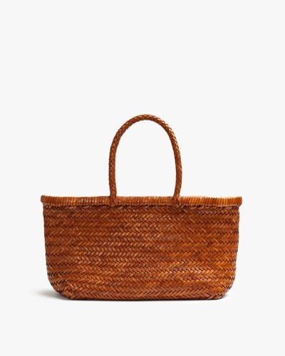 Basket Case Goa Medium Leather Tote - Brown