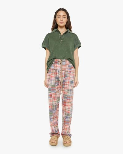 Dr. Collectors P38 Madras Pachwork Pants Rose - Green
