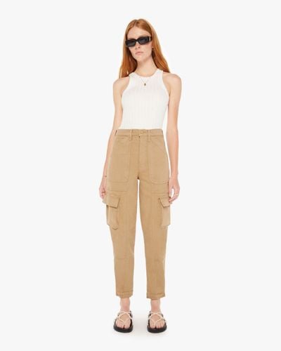 Mother The Curbside Cargo Flood Prairie Sand Trousers - Natural
