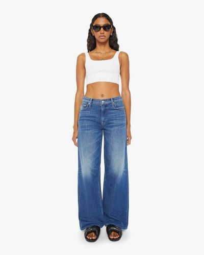Mother The Spinner Zip Sneak Paint The Town Jeans - Blue