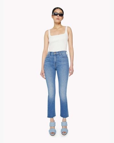 Mother Dazzler Log-tag Tapered Jeans - Blue