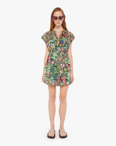 Mother The Slow Ride Shirt Dress Pretty As A Picture - Green