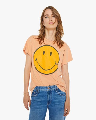 MadeWorn Keep Smiling Peach Fuzz T-shirt - Orange