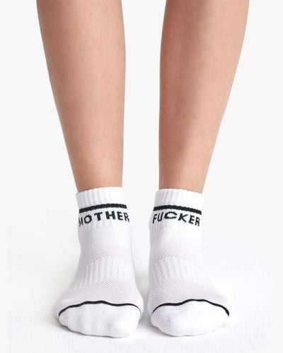 Mother Baby Steps Ankle Mf Socks - White