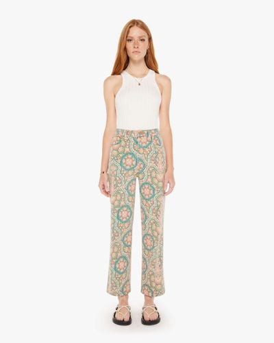 Mother The Rambler Zip Ankle Under The Rug Trousers - Green