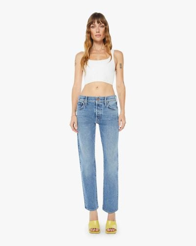 Mother The Mid Rise Hiker Hover Penny For Your Thoughts Jeans - Blue
