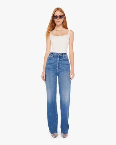 Mother The Tune Up Maven Sneak Opposites Attract Jeans - Blue
