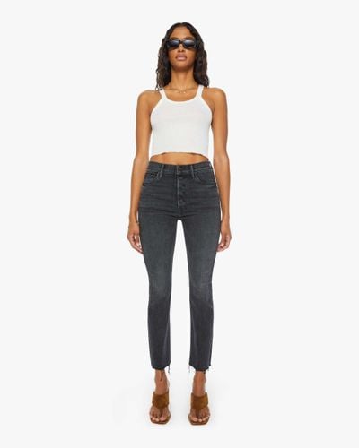 Mother The Pixie Dazzler Ankle Fray Night Shadow Jeans - Blue
