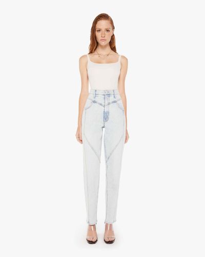 Mother High Waisted Pointy Study Nerdy Glamour Shot Jeans - White