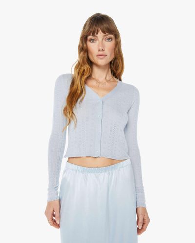 SABLYN Vincent Pointelle Knit Cardigan Whisper Sweater - White