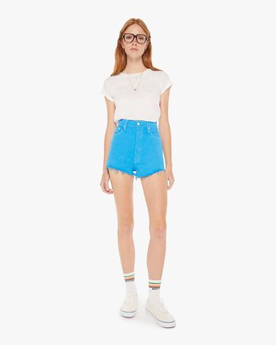 Mother Tune Up Bona Fide Shorts Fray Aster - Blue