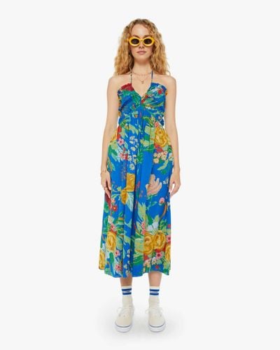 Mother The Screeching Halter Dress Late Bloomer - Blue