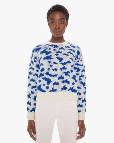 Mother The Crop Sweater - Blue