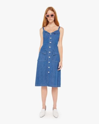 Mother The Double Fold Dress Cutting Edge - Blue