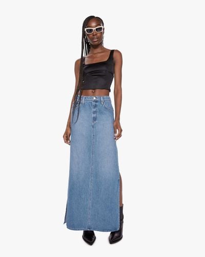 Mother Snacks! The Fun Dip Slice Maxi Skirt Nothing Else Like It - Blue