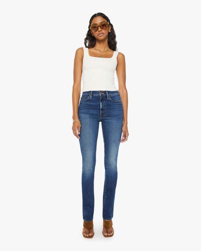 Mother High Waisted Rascal Sneak Uncharted Waters Jeans - Blue