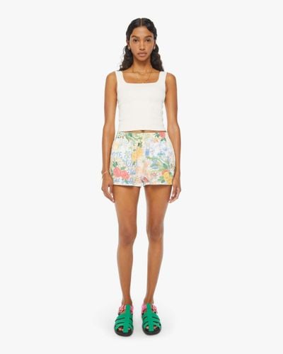 Mother The Relay Shorts Painted Ladies - White