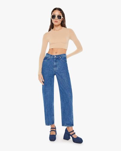 Mother Snacks! High Waisted Double Stack Ankle Snap, Crackle, Pop Jeans - Blue