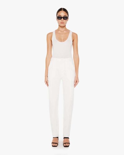 Mother The Private Double Pocket Skimp Fairest Of Them All Trousers - White