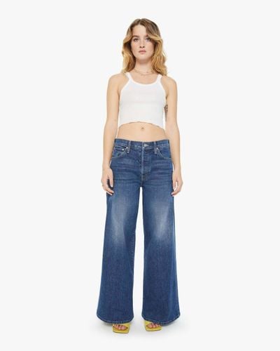 Mother Petites The Lil' Ditcher Roller Sneak Cannonball Jeans - Blue