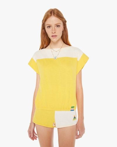 Mother The Swiper Yoke T-Shirt Primrose T-Shirt - Yellow