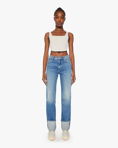 Mother The Duster Skimp Cuff Horsin' Around Jeans - Blue