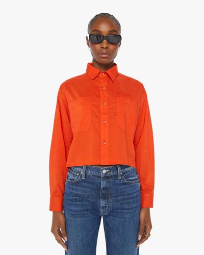 Mother The Loose End Mended Mountains Shirt - Orange