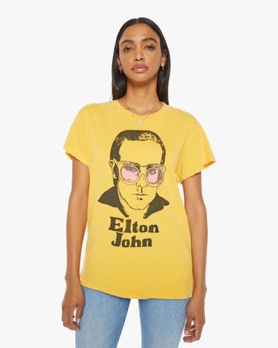 MadeWorn Elton John T-shirt Goldenrod T-shirt - Yellow