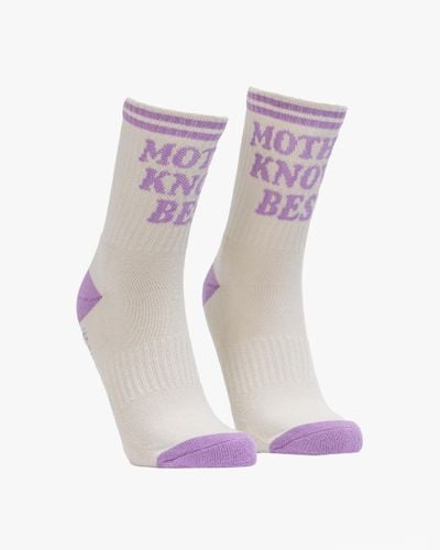 Mother Baby Steps Knows Best Socks - Purple