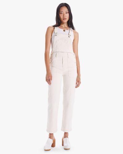 Mother The Patch Pocket Overall Ankle - Natural