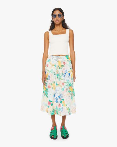 Mother The Cake Walk Skirt Painted Ladies - Blue