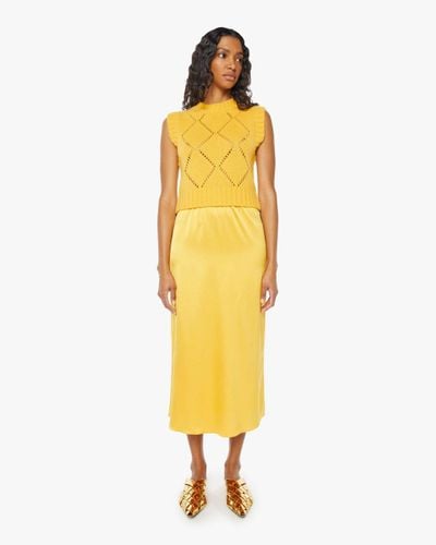 SABLYN Hedy Low Rise Silk Skirt Marzipan - Yellow