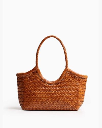Basket Case Kerala Leather Carryall - Brown