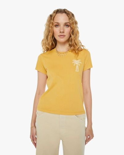 Mother The Lil Goodie Goodie Palm Tree T-Shirt - Yellow