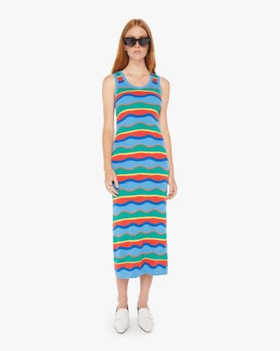 Mother The Like A Glove Column Dress Multi Stripe - Blue