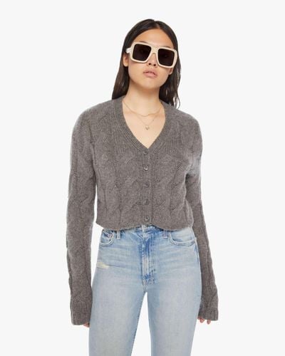 SABLYN Jolie Cable Knit Cardigan Thunder Sweater - Gray