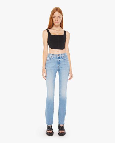 Mother The Insider Sneak Fray Love On The Beat Jeans - Blue