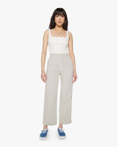 Mother The Major Zip Ankle Oatmeal Pants - White
