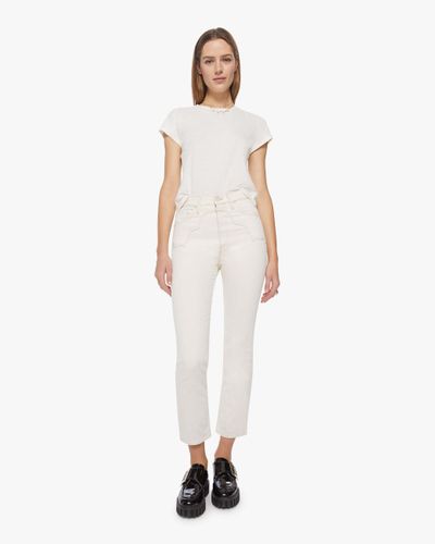 Mother The Buckle Bunny Rider Jeans - White