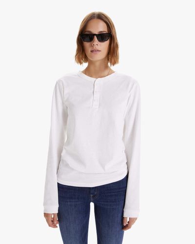 Velva Sheen Tubular Long Sleeve Henley T-shirt (also In Xl) - White