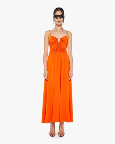 Maria Cher Francine Midi Dress - Orange