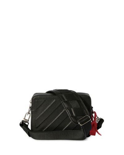 Off-White c/o Virgil Abloh Borsa binder in pelle a grana - Nero