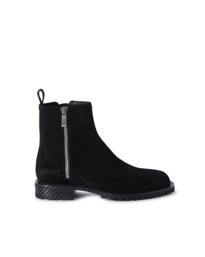 Off-White c/o Virgil Abloh Military Suede Ankle Boot - Black