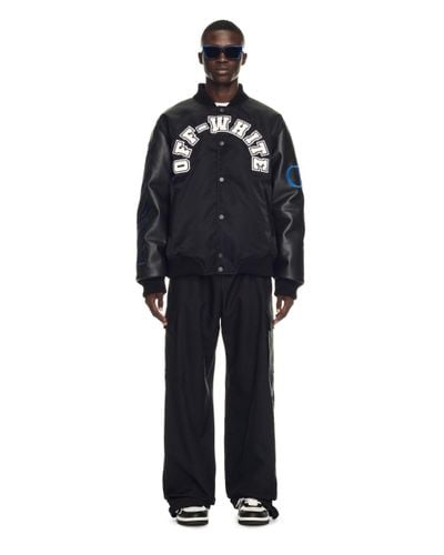 Off-White c/o Virgil Abloh Baseball Lea Nyl Over Varsity - Blue