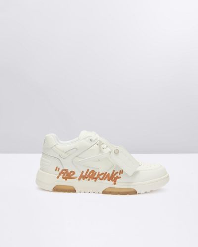 Off-White c/o Virgil Abloh Off- baskets out of office hes à texte - Blanc