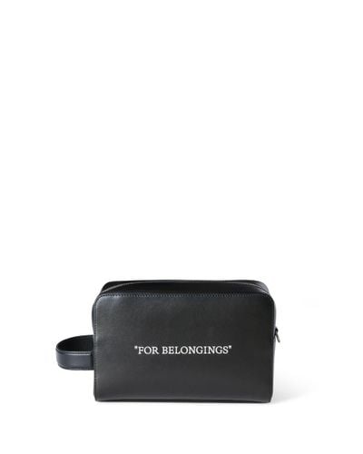 Off-White c/o Virgil Abloh Quote Bookish Toiletry Pouch - Black