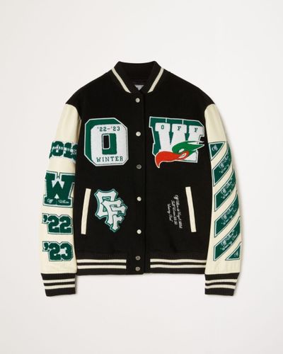 Off-White c/o Virgil Abloh Embr Patches Woman Varsity - White