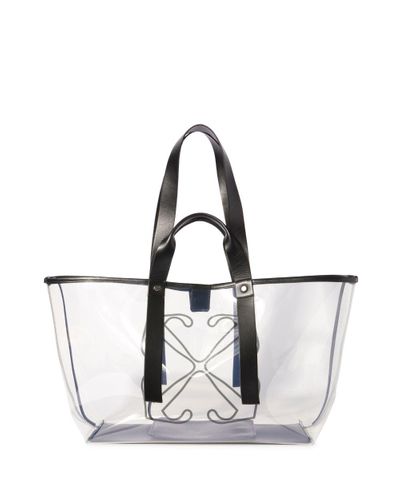 Off-White c/o Virgil Abloh BORSA TOTE DAY OFF MEDIA IN PVC - Bianco