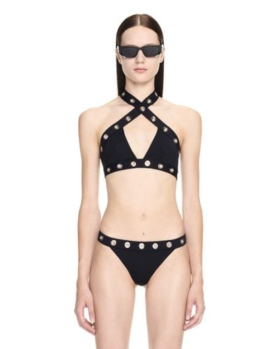 Off-White c/o Virgil Abloh Eyelet Cross Bikini - Black